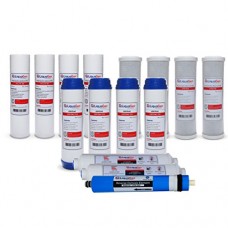 2 Year - 5 Stage Reverse Osmosis Water Filter Kit for w/ 150 GPD Membrane (15 pcs replacement set) - B01467WAFU
